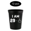 Veracco I am 29+1 Middle Finger Stadium Party Cup Funny Birthday Gag Gifts For Him Her Thirty And Fabulous (Black)