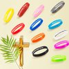 Jesus Loves You Rubber Bracelets Colorful Silicone Christian Jesus Wristbands for Men Women Party Favors Inspirational Bracelet for Adults Motivational Bracelet Christmas Gifts Church School (36)