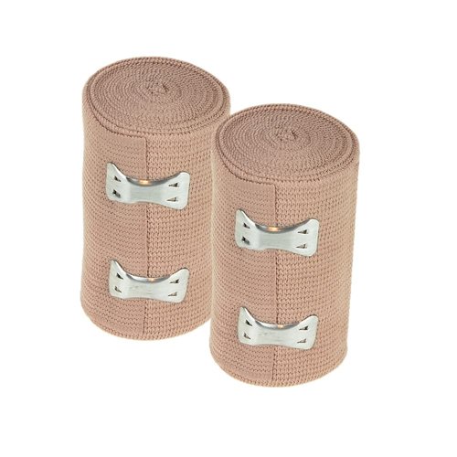Dealmed 3" Elastic Bandage Wrap with Clip Closure – 10 Elastic Bandages, 4.5 Yards Stretched Compression Bandage Wrap, Wound Care Product for First Aid Kit and Medical Facilities