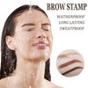 Eyebrow Stamp Stencil Kit Eyebrow Pomade Waterproof Eye Brow Stamping Kit Brow Stamp Trio Kit 10 Eyebrow Stencils With Dual Ended Brow Brush Perfect Natural Brow Pomade Brow Eyebrow Kit Medium Brown