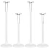 Tideme 4 Pcs Doll Stands, Adjustable Display Stands for 13-18in American Dolls, Action Figure Support Brackets, White Doll Organizing Holders, PVC Display Racks for Doll Accessories