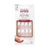 KISS Acrylic French False Nails Kit, Ready to Wear Gel & Manicure Stick included, Long-Lasting Hottest Trend Glue on Nails, Convenient & Easy to Apply, Wider Fit