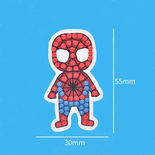 SHOWERRING 5D DIY Diamond Art Stickers Kits for Kids,Cartoon Gem Digital Art Painting Stickers Mosaic Craft Kit (Super Hero)