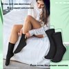 Silicherry 4 Pairs Cotton Soft Eczema Socks Hydrating Socks Moisturizing Therapy Cotton Socks Eczema Relief for Adult Wet Wrap Non Itch Soft Feet Treatment (Black)
