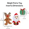 Midlee Santa Sleigh Find a Toy Christmas Dog Toy- Plush Burrow Interactive Hide & Seek Pet Holiday Toy