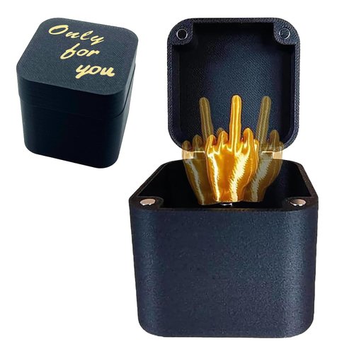 PETBSNVB Middle Finger in a Box, Only for You Middle Finger, Middle Finger Gifts, Middle Finger Surprise Gift Box, Christmas Novelty Fun Prank Gift, for Office Desk Decor Home Decor Gift