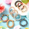 9 Pcs Hair Ties Crystal Elastic Hair Scrunchies Stretchy Hair Accessories Bead Ponytail Holders Boho Hair Elastics Ties Handmade Hair Bands for Women Rubber Bands (Cute Style)