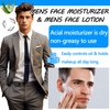 Mens Face Moisturizer & Mens Face Lotion,Moisturizing Face Cream Skin Care Set,Hydrating Concealer Facial Moisturizer for Men's Skincare and Makeup（2PCS）