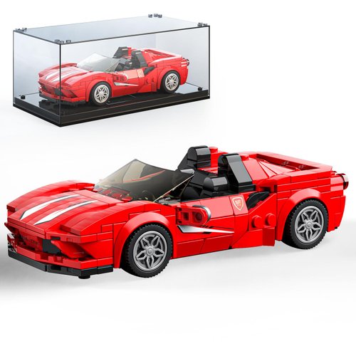 Mould King Speed Champion F8 Models Building Toys with Display Case, 27041 Model Car Kits Building Blocks, Super Car Toys Building Sets, Speed Race Car Building Kits for Adults and Kids 8+ (332 PCS)