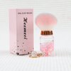 heemeei Nail Dust Brush for Acrylic Nails, Nail Art Dust Powder Remover Brush with Sequins and Liquid Dandle, Soft Kabuki Nail Art Dust Clean Pink White Hair for Makeup Manicure