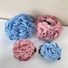 Hair Clips Fabric Flower Claw Clips for Thick/Thin Hair, Rose Hair Accessories for Women/Girls(Blue, pack of 2)