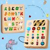 HONGDDY LED Busy Board, Wooden Sensory Toys for Toddler, Montessori Music Toy for Airplane, Travel Activity Educational Learning Toy, Busy Light Switch Autism Toys, Birthday Boys Girls Gifts