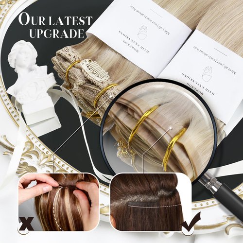 Moresoo Seamless Clip in Hair Extensions Human Hair Brown Seamless Clip in Extensions Human Hair Seamless Clip ins Human Hair Extensions PU Weft Clip Hair Extensions Darkest Brown #2 20inch 7pcs 120g