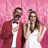 3 Pack Pink Backdrop Birthday Party Decorations Tinsel Foil Fringe Curtains Backdrop Streamer Bachelorette Christmas Graduation Wedding Princess Pink Theme Party Decorations