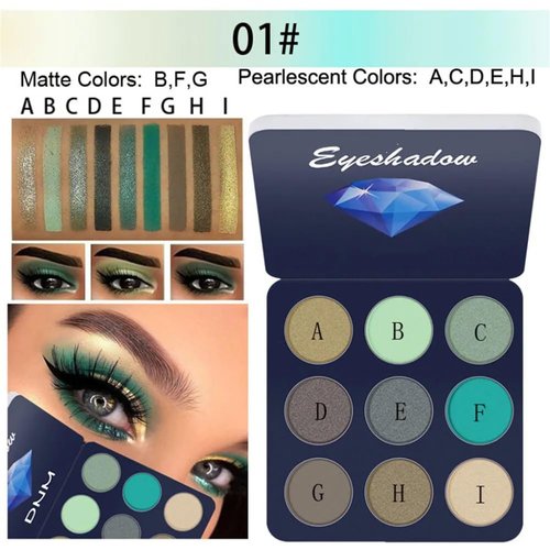 Adurello 5 Pack 9-Colors Eyeshadow Makeup Palette Waterproof Highly Pigmented Eyeshadow Palette Natural Matte Glitter Eyeshadow Powder
