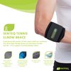 SENTEQ Elbow Brace Support Strap - Forearm Compression Sleeve, Tennis Elbow Brace for Men and Women, Fit Wrap Band for Weightlifting, Tennis, Golf Pressure Relief & Sports Injury Recovery, 2ct, 1-Pack