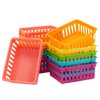 Bright Creations 12 Pack Small Plastic Classroom Storage Bins for Organization, School Supplies, 6 Colors (6.1x4.8 in)