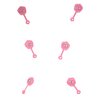 Adorable Pink Baby Rattles (6cm) 6 Count - Party Favors for Baby Showers & Celebrations