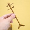 LOGOFUN Dollhouse Black Hat and Coat Rack Stand Mini Clothes Rack 1:12 Scale Vintage Hat Stand Miniature Clothes Hanger for Dollhouse Accessories