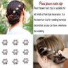 24 PCS Mini Pearl Hair Clips Rhinestone Flower Hair Clips Wedding hair Pins Sparkly Decorative Hair Clips for Women Girls Hair Accessories