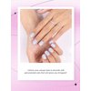 MelodySusie Semi Cured Gel Nail Strips,Misty Blue- Works with Any Nail Lamps, Salon-Quality, Long Lasting, Easy to Apply & Remove - Includes 30Pcs, Free Stickers, 2 Prep Pads, Nail File & Wooden Stick