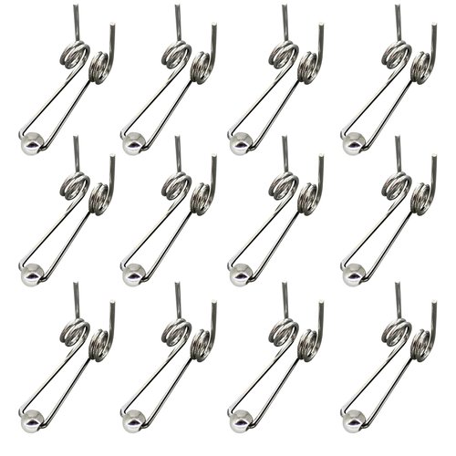 ZZXLLRO 16Pcs Curling Iron Double Torsion Spring Wire, Diameter 1.2mm Perm Rods Stainless Steel Hair Curling Replacement Accessories (Total Length: 30MM)