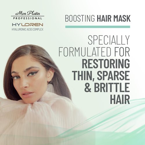 HYLoren Boosting Hair Mask with Hyaluronic Acid for Thin, Sparse and Brittle Hair, hair mask for dry hair, Volumizing deep conditioning hair mask, Hair mask for damaged hair, 500ml