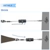 E&K Sun Shade Sail Hardware Kit with Tension Cable Winch Pad Eyes Hooks for Rectangle Sun Shade Sails Installation