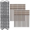 Party Supplies -24pcs Wand Pencil, 24pcs Black Glasses with Round Frame No Lenses for School Party, Birthday , Cosplay Party Decor, Halloween (48pcs all)