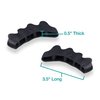 ZenToes Silicone Toe Spacers for Correct Toe Alignment, Bunion and Hammertoe Straighteners - 1 Pair (Black)