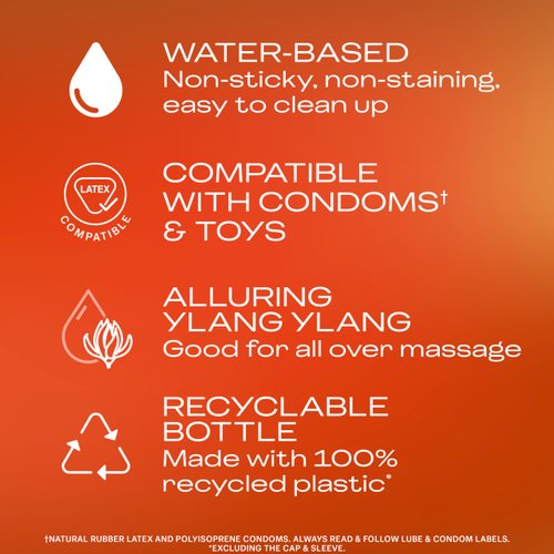 Durex Sensual Massage & Play 2 in 1, Massage Gel and Personal Lubricant, Intimate Seductive Lube with Ylang Ylang extract, Water-based, 6.76 oz. (Packaging May Vary)