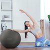 Signature Fitness Anti-Burst and Slip Resistant Exercise Ball Yoga Ball Fitness Ball Birthing Ball with Quick Pump, 2,000-Pound Capacity, Gray, 18-inch, S