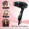 JUISEE Folding Hair Dryer, Compact Blow Dryer - Portable Professional Hair Dryer with 3 Heat Settings, Low Noise, Tourmaline Ceramic, Lightweight, for Men and Women
