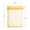 G2PLUS Organza Bags 4×6 Inches, 100PCS Gold Organza Gift Bags with Drawstring, Organza Mesh Jewelry Pouches, Sheer Candy Bags for Christmas, Wedding Party Favors