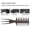 Hair Rake Comb, Fish Bone Hair Comb,Portable Men Oil Hair Hairdressing Comb,Wide Tooth Long Handle Hairstyle Comb,Oil Hair Styling Tool,Anti Static (2)