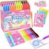 GIFTINBOX Unicorn Party Favors for Kids 4-8, 24Pack Invisible Ink Pen and Notebook, Invisible Ink Spy Pen with UV light for Kids, Classroom Prize Goodie Bag Stuffers Unicorn Toys for Kids Girls