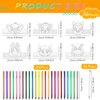 HESTYA 16 Pcs DIY Animal Headbands with 24 Watercolor Pens - Jungle Coloring Crowns and Party Hats for Kids' Crafts, Costumes, and Cosplay