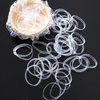 Xiufortion 1000-Pack Mini High Elasticity Clear Soft Rubber Bands Mini Hair Elastics for DIY storage Children Hairstyle Ponytail Dreadlock （transparent）