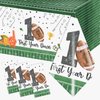 Juweked 3Pcs 1st Birthday Tablecloth Football Tablecloth Plastic First Year Down Table Cloth for First Year Down Birthday Party Football First Birthday Tablecloths Football Party Decorations