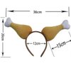 Zhzrche Thanksgiving Turkey Headband Chicken Leg Hair Band Party Funny Headband for Thanksgiving