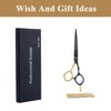 Professional Barber Hair Scissors 6 Inch Sharp Hair Shear Gold Titanium Coating Lightweight Haircut Shear for Men and Women