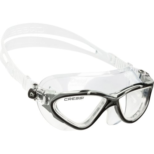 Cressi Planet Crystal Silicone Swim Goggles, Clear/Black/Silver (DE202650)
