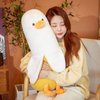 hitoshe Banana Duck Plush Toy, Banana Duck Stuffed Animals Doll Cute Plushie Hugging Plush Pillow Gift for Girls and Boys (White, 27.55 inch)