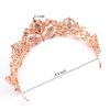 Exacoo Rose Gold Tiara Wedding Tiaras and Crowns for Women Rhinestone Queen Tiara for Women Princess Crown Birthday Tiara Headbands for Wedding Prom Bridal Party Halloween Costume Christmas