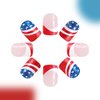 24pcs 4th of July Press on Nails Short Square French Tip Fake Nails American Flag Star Full Cover Glue on Nails Patriotic Nail Designs Independence Day False Nails for Women Acrylic Nails Decoration