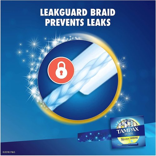 Tampax Pearl Regular Absorbency Unscented Tampons, 96 Count, Pack of 1