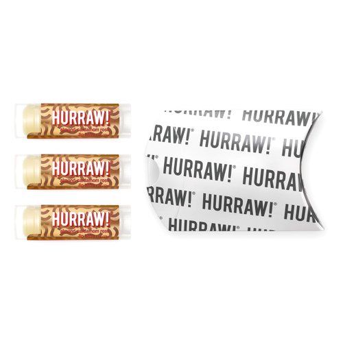 Hurraw! Almond, Cardamom, Rose (Vata) Lip Balm, 3 Pack: Organic, Certified Vegan, Cruelty and Gluten Free. Non-GMO, 100% Natural Ingredients. Bee, Shea, Soy and Palm Free. Made in USA