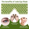 SATINIOR Jade Eye Mask Stone Eye Mask Hot or Cold Using Jade Mask Green Jade Facial Eyes Sleeping Mask Relief Eye Cover for Women Men Soothing, Cooling and Relieving
