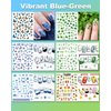 IDDFEVE 36 Sheets Varied Nail Art Stickers, All Holiday Variety Pack Seasonal Nail Decals, Self-Adhesive Pegatinas Uñas Colorful Design for Flowers Butterflies Luminous Star Halloween Christmas
