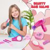 JOYIN 17Pcs Girls Beauty Salon Set, Pretend Play Doll Hair Stylist Toy Kit with Hairdryer, Mirror, Curling Iron and Other Accessories for Kids Toddler Fashion Cutting Makeup Party Favor, Birthday Gift